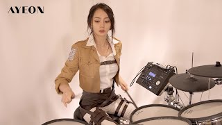 【Attack on Titan | 진격의거인】 Guren No Yumiya Cover by A-YEON 아연 드럼연주 - 걸그룹 직캠 | 아카이브 갤러리 - 이미지 1